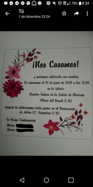 Mis invitaciones de boda 1