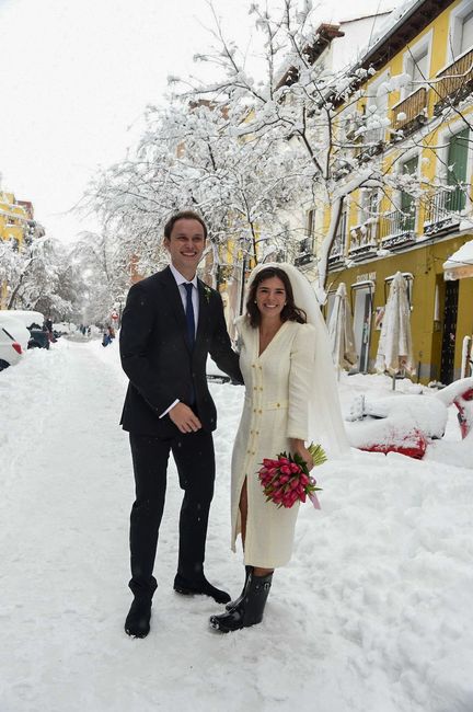 ¿Qué te parece la boda invernal más especial en mitad del temporal Filomena? 💍 2