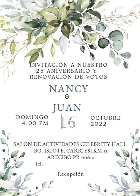 Ya prepare el diseño de la invitacion de mi 25 aniversario. 1