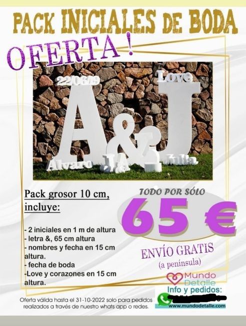 Oferta iniciales de boda 1