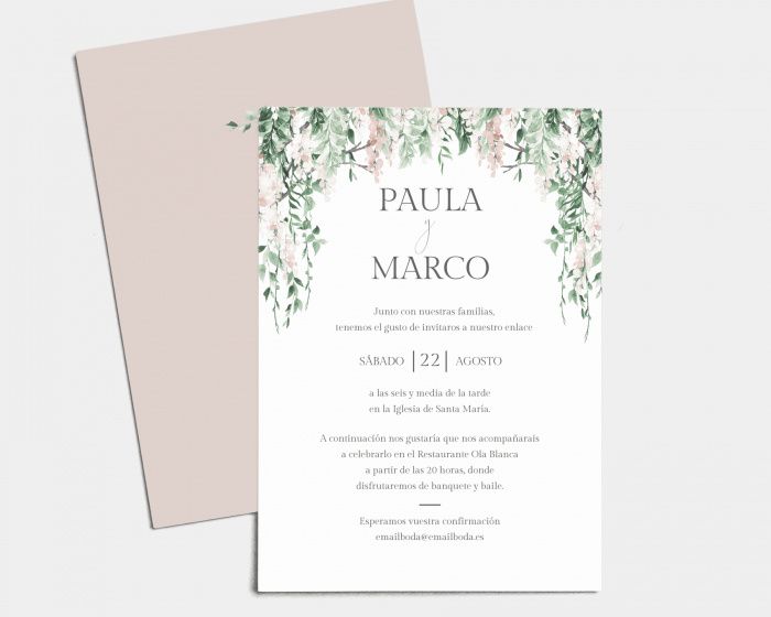 Plantillas invitaciones de boda para imprimir 💌 3