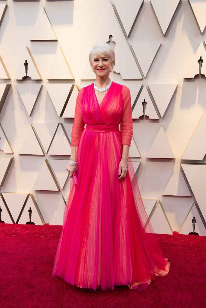 El vestido de tul drapeado de Shiaparelli que lució Helen Mirren nos dejó sin palabras