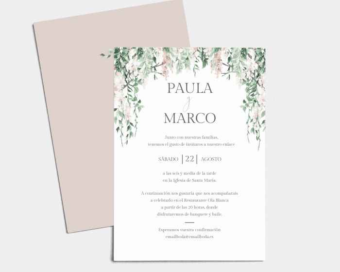 Plantillas invitaciones de boda para imprimir 💌 - 3