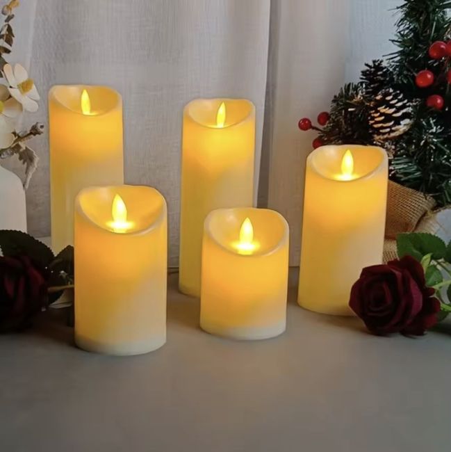 Velas de cera natural o led 2
