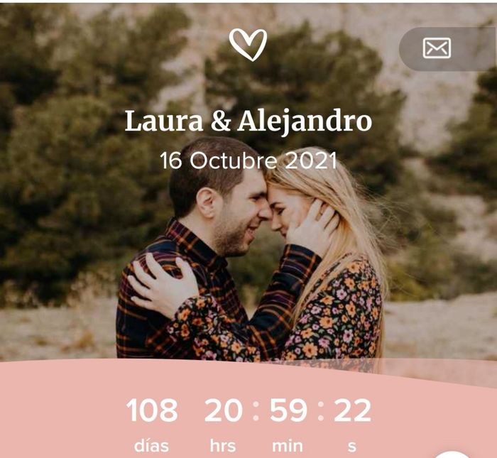 108 días ya 😍😍😍😍😍💒 👰🏼 🤵🏻 💐 💍 🎊 ❤️ 📸 1