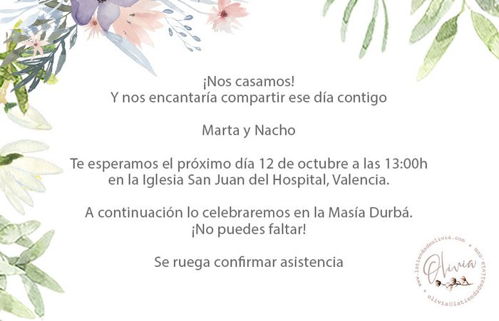 Invitaciones ¿que poner? 6