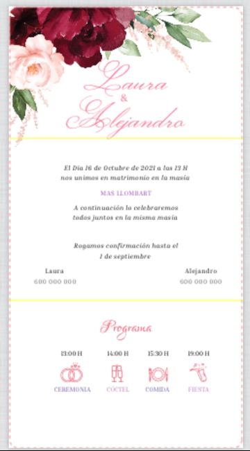 Laura & Alejandro + El diseño de nuestras invitaciones 🌺🥰 1