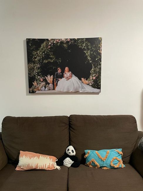 Nuestra foto de la boda en la pared del comedor 😍❤️ 💒 👰🏼‍♀️ 🤵🏻 💍 1