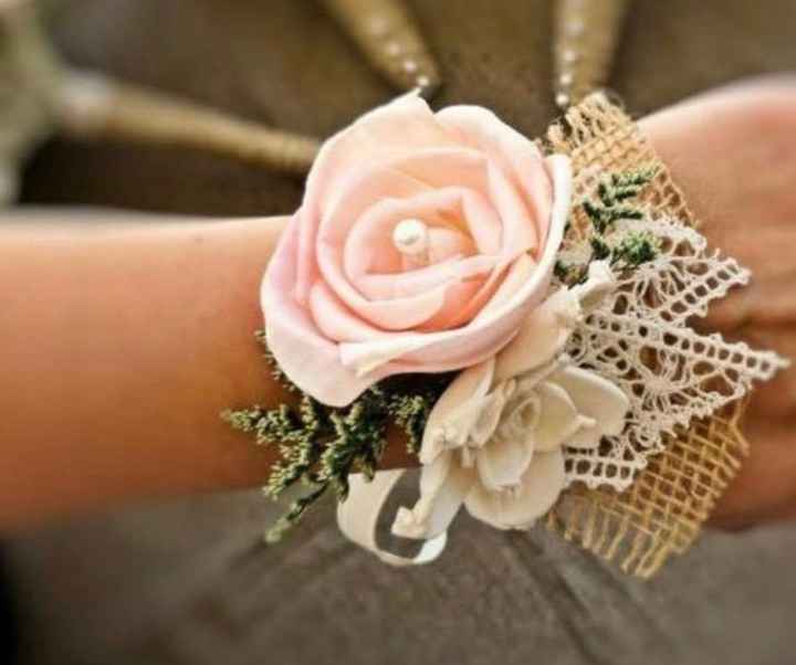 Pulsera con flor para dama de honor - 1