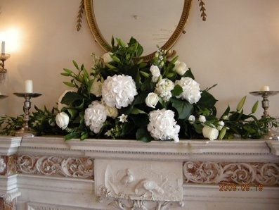 centro con hortensias