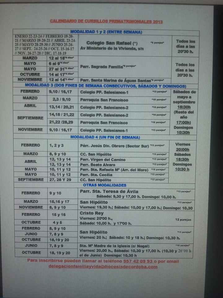 Cursillos Prematrimoniales 2013 Córdoba