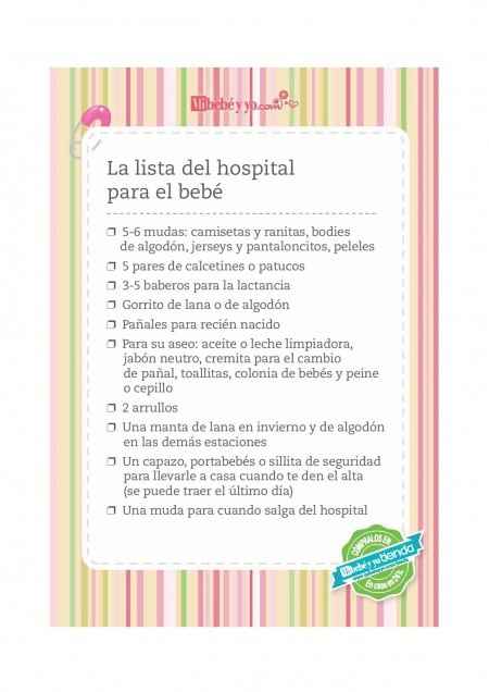 lista hospital bebe