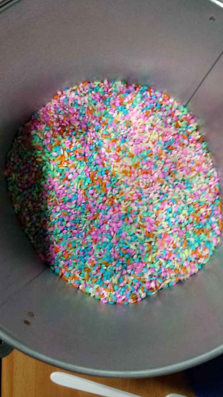 Botellitas de arroz multicolor