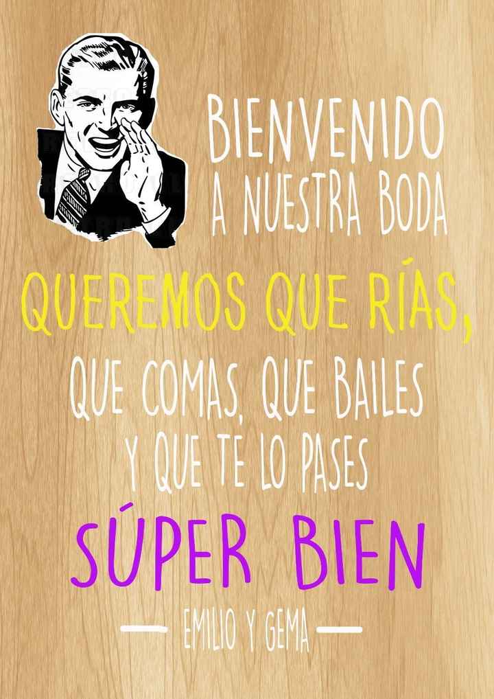 Cartel de bienvenida