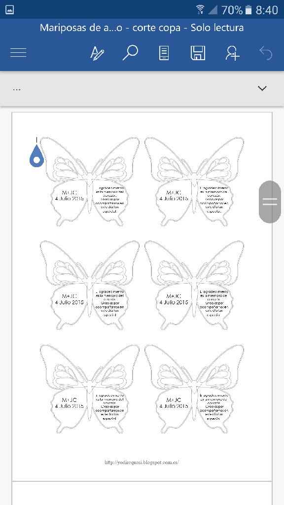 Plantillas mariposas - 1