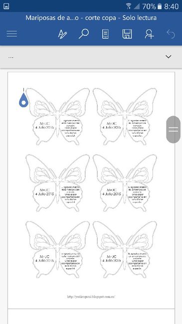 Plantillas mariposas - 1