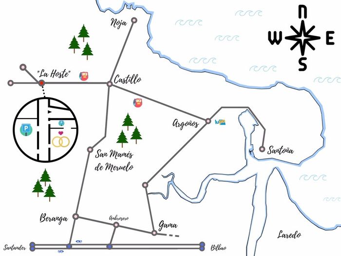 Boceto Mapa de "cómo llegar"