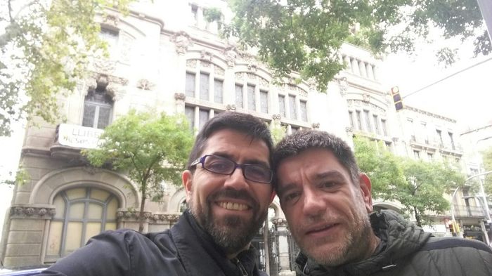 Sede del distrito, antes de cambiarnos.