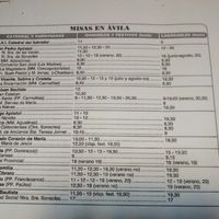 Teléfonos y horarios iglesias Ávila - 2
