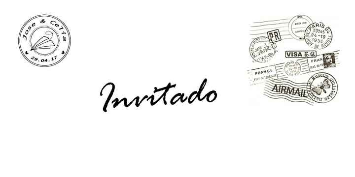 Plantilla sobres tipo air mail antiguo para invitaciones