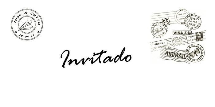 Plantilla sobres tipo air mail antiguo para invitaciones
