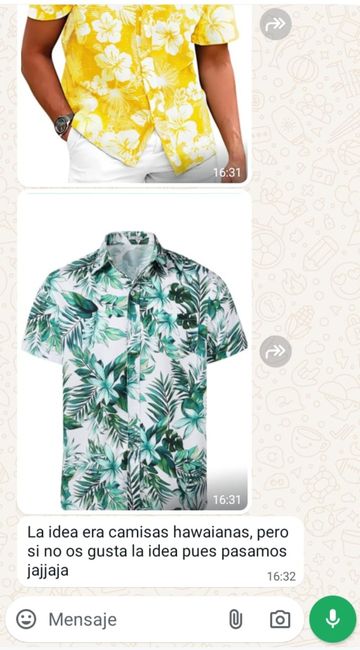 Duda gente con camisas hawaianas 2