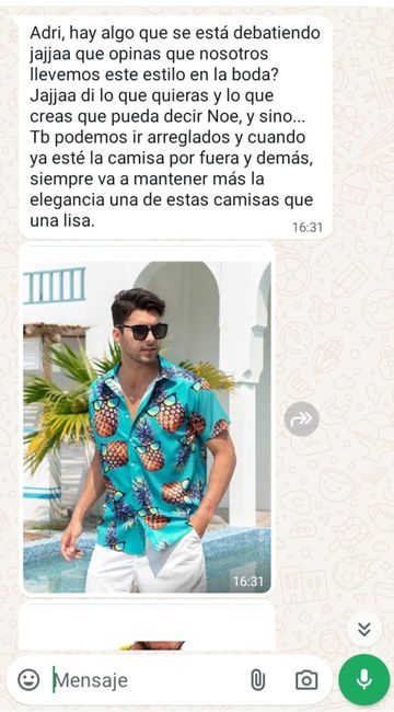 Duda gente con camisas hawaianas 1