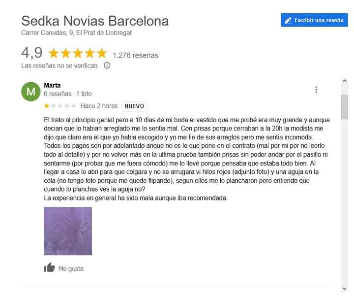 Reseñas Arreglos Vestidos de Novia - 1