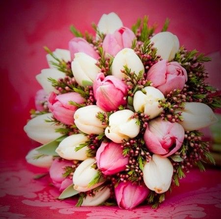 Ramo de novia tulipanes