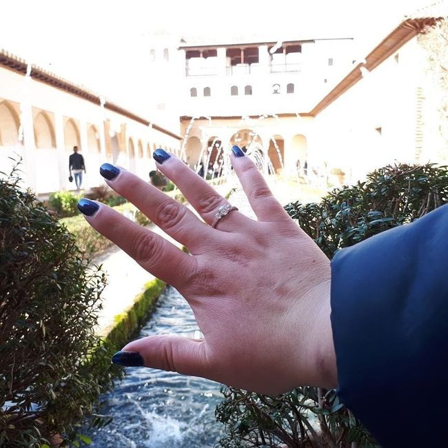 Pedida de mano en la Alhambra (Geanada)