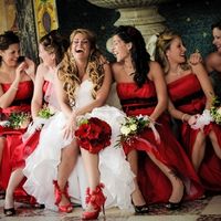 Boda en blanco y rojo