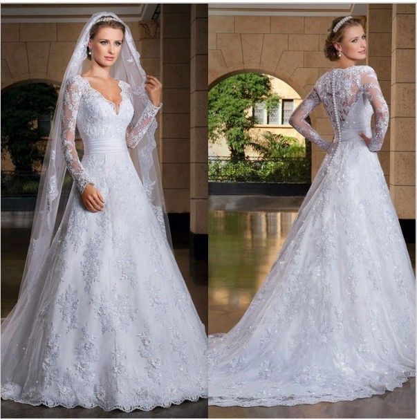 Vestido de Novia maga larga