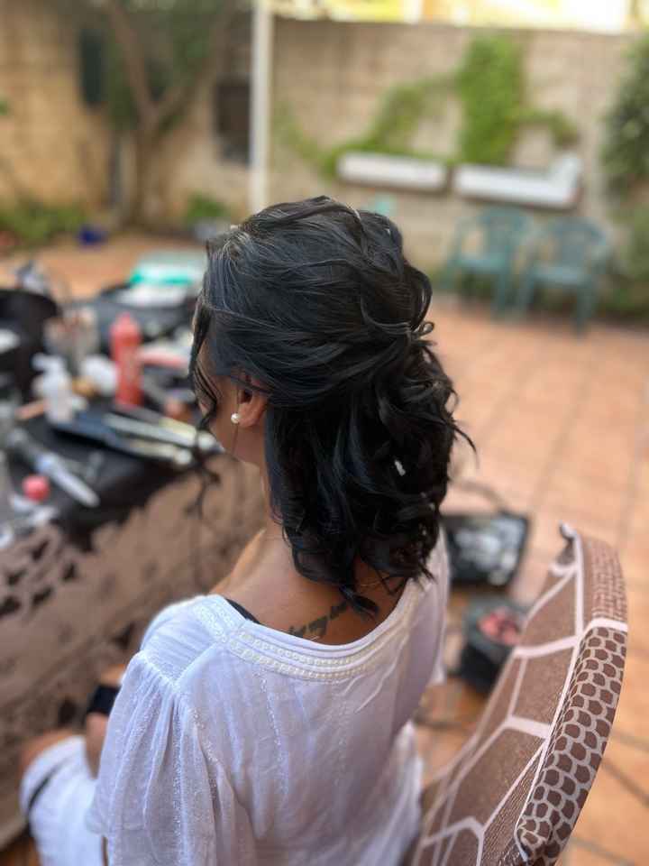 Prueba de maquillaje y peinado 💓❤️🥰 🙌 - 1