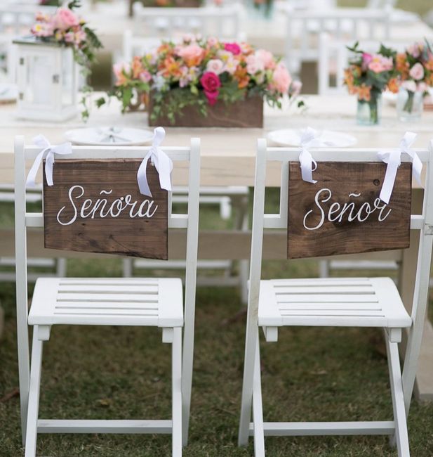 Ayuda: ideas decoración sillas de los novios para el banquete 2