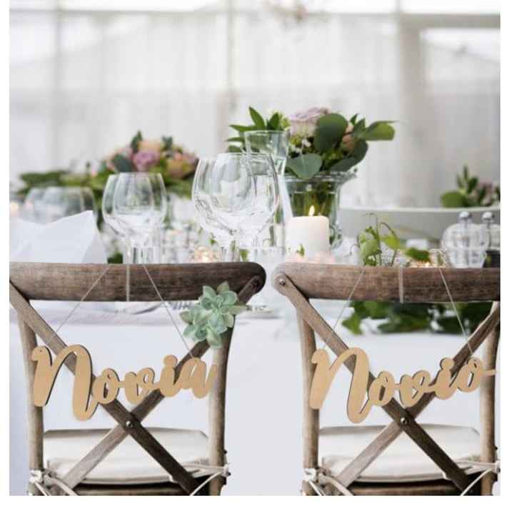 Ayuda: ideas decoración sillas de los novios para el banquete - 1
