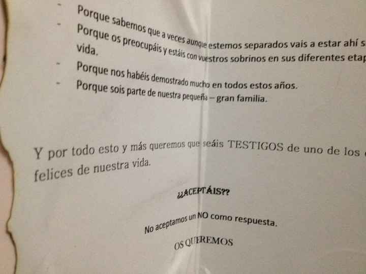Detalle para los testigos no familiares?? - 7