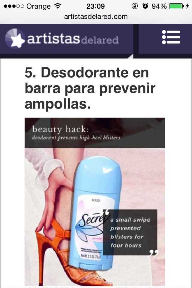 Trucos para los pies y los tacones - 1