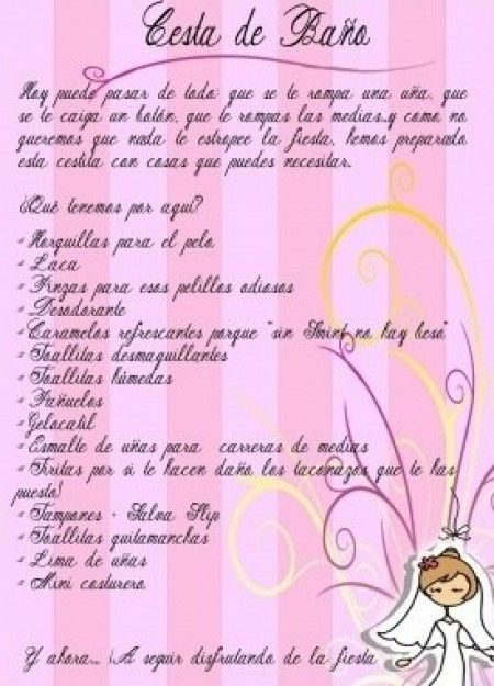 Cestas Baño Novio