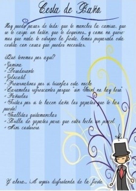 Cestas Baño Novio