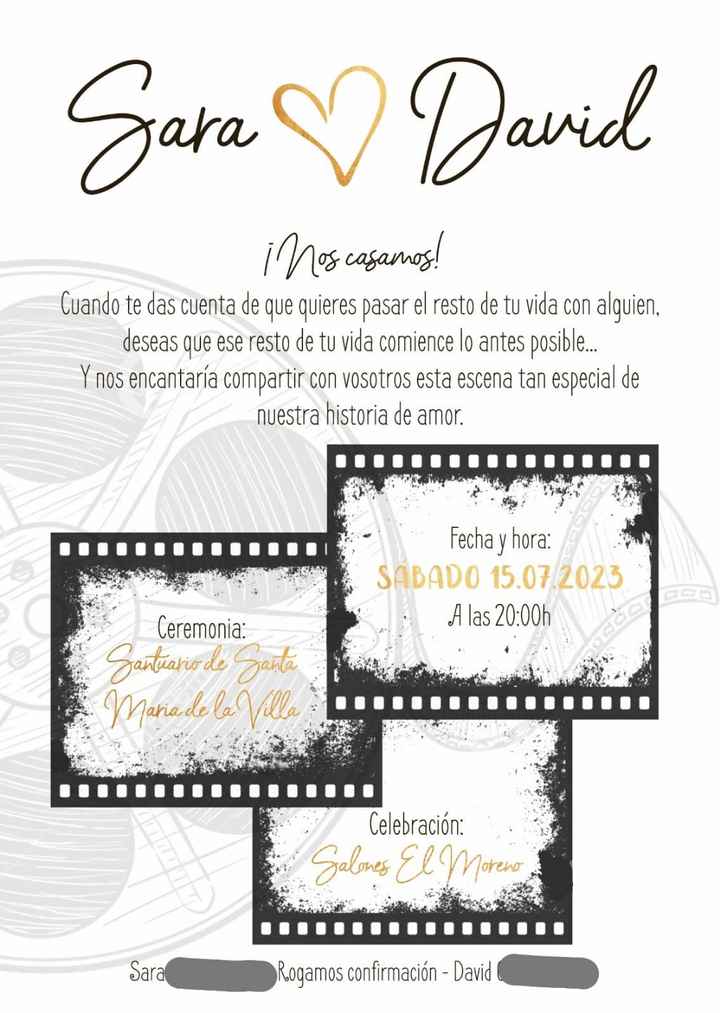 Nuestras invitaciones de cine 💌 - 1