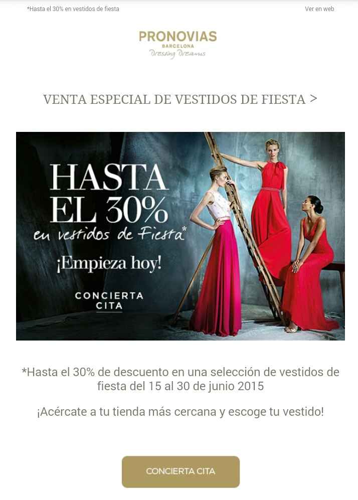 Descuentos en fiesta de pronovias - 1