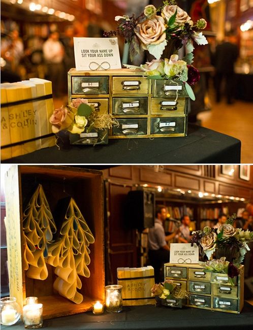 Ideas para boda con temática de libros