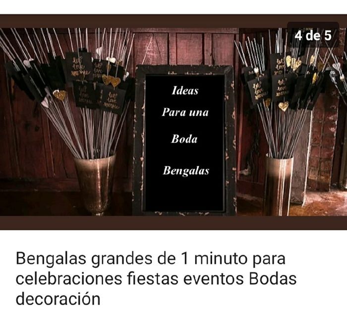 Bengalas de fuego frío o bengalas de chispitas para el baile? - 1