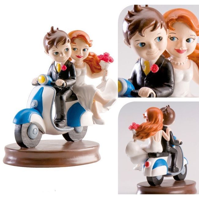 Muñecos para tarta nupcial con dos chicos - 2