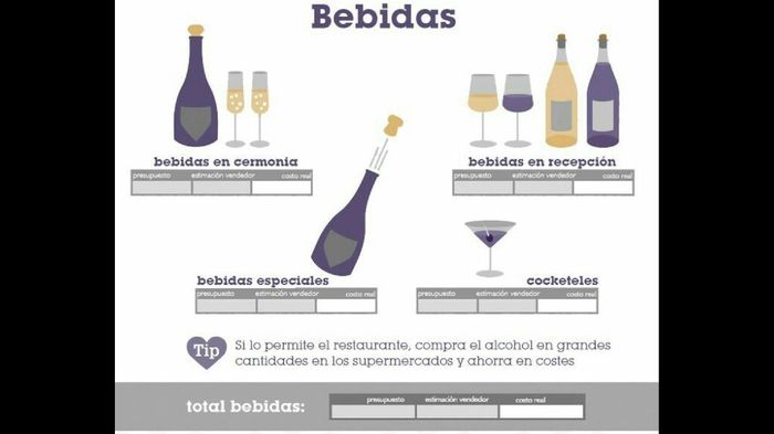 Agenda de gastos de la boda - 7