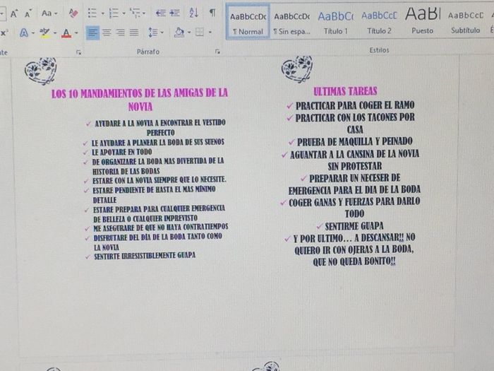 Agenda para mis damas de honor - 9