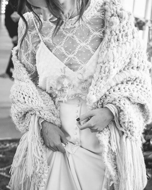 Poncho Boho blanco - 1