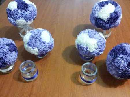 Adornos para la mesa de ceremonias