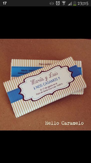 Invitaciones tableta de chocolate - 1