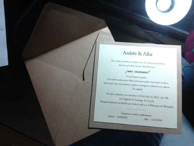 Invitaciones papel kraft